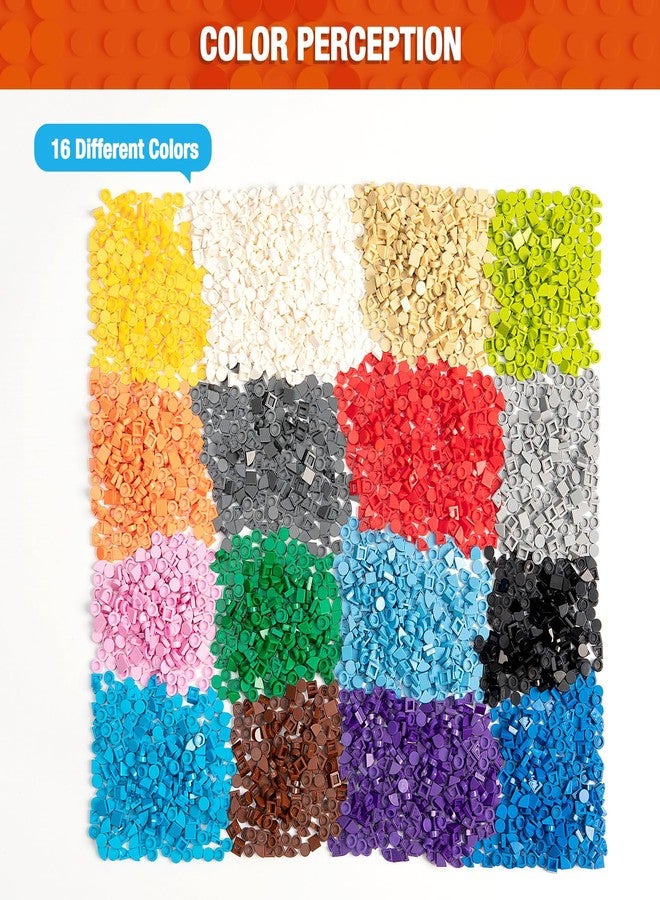 MANNIDOO 4800 Pieces Flat Parts and Pieces, 4 Sizes Classic DIY Dots Expansion Set, Building Bulk Studs Accessory for Smooth Surface - Compatible with All Major Brands, 16 Colors - Image 3